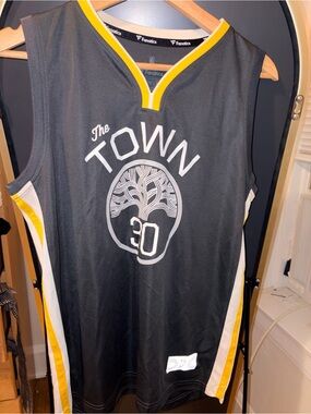 Fabletics Black and Yellow 'The Town' Kids Basketball Jersey